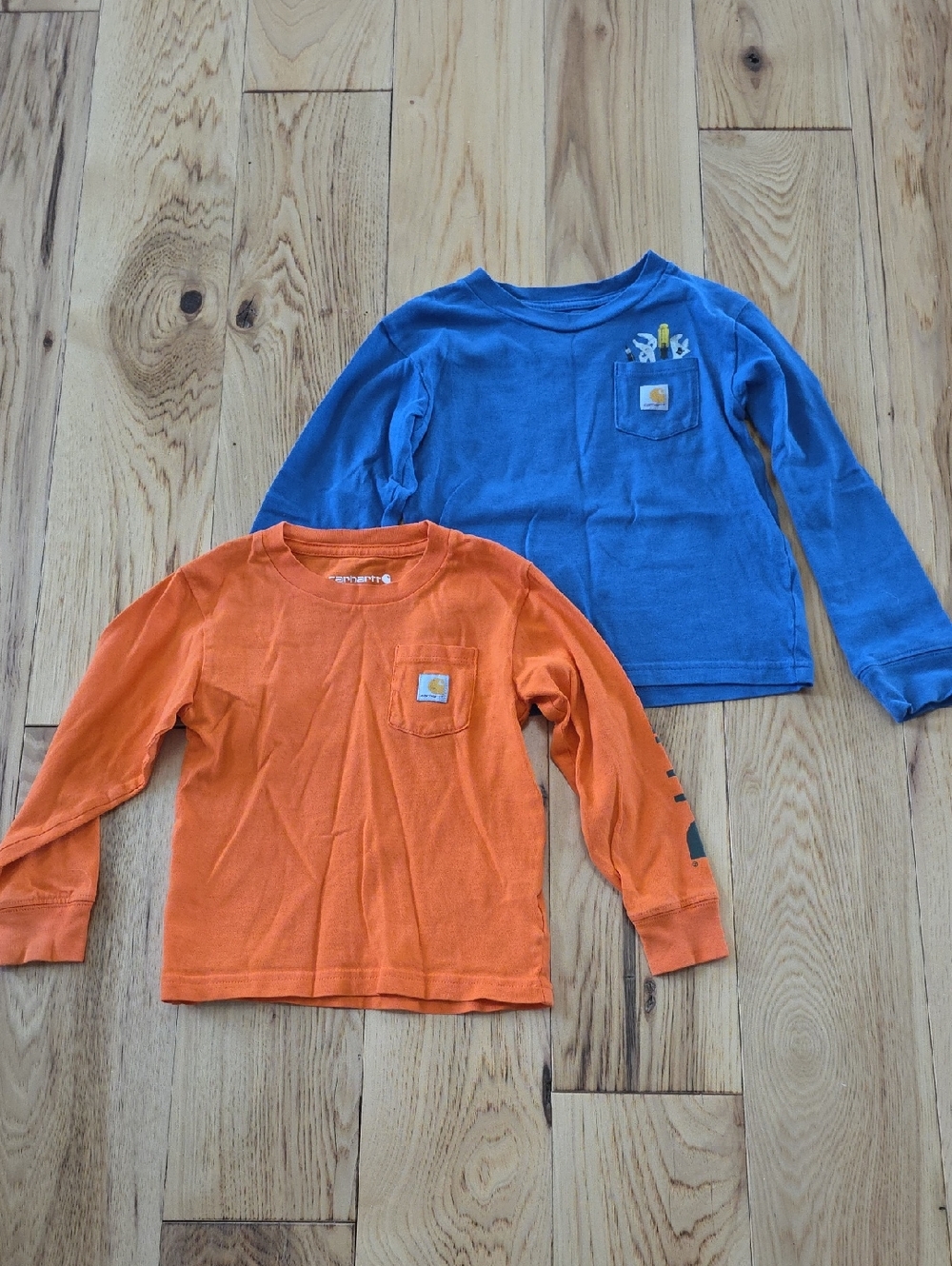 Carhartt Kids Long-Sleeve Tee Bundle Orange and Blue